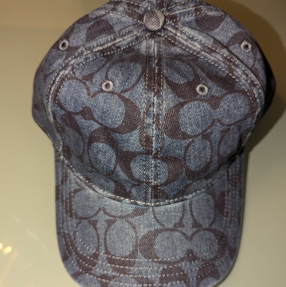 Coach Hat Signature Denim Baseball Cap Unisex – Style F68403, New - Picture 6 of 7